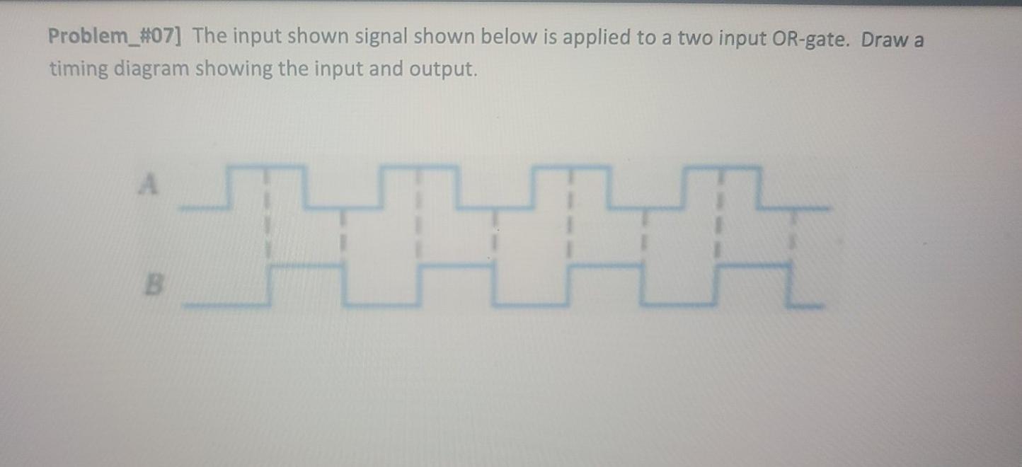  Problem_#07] The input shown signal shown below is applied to a
