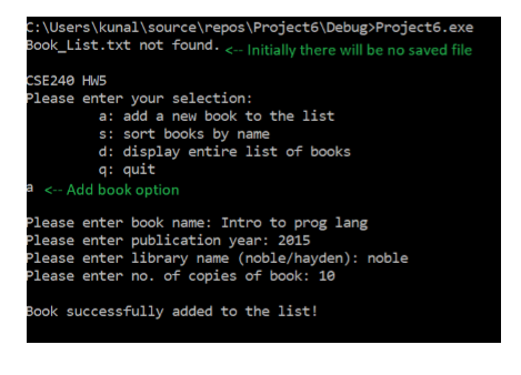 4996) // for Visual Studio Only #define MAX_BOOKS 20 #define MAX_NAME_LENGTH 35