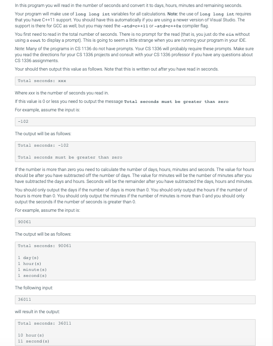 please write the program in C++ In this program you read in