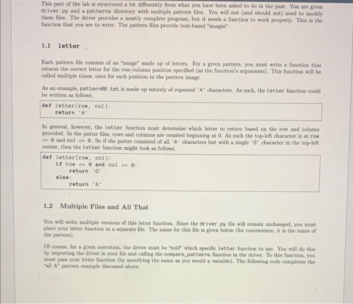 patterns directory the Throwce function that you are to wie. There debe