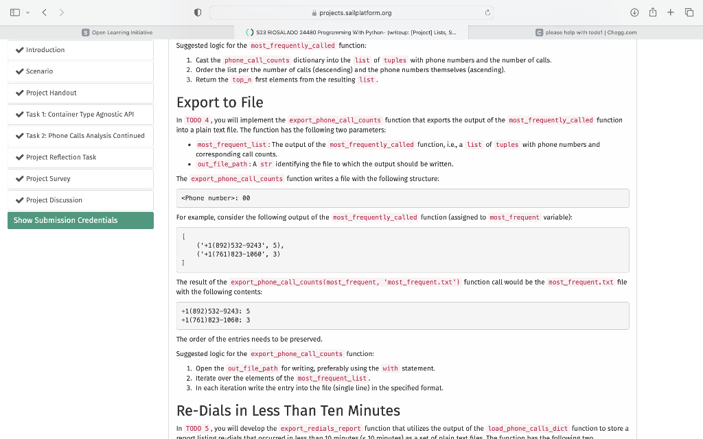 output of the most_frequently_called function, i.e., a list of tuples with phone