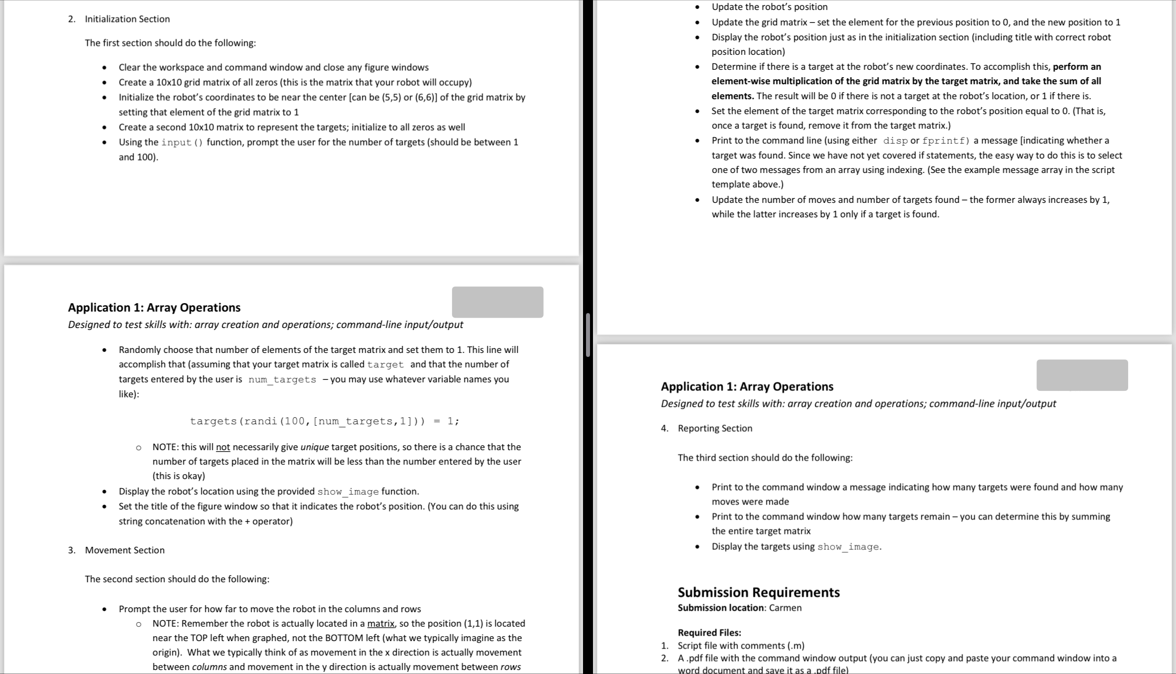  Initialization Section The first section should do the following: Clear the