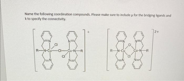 Name the following coordination compounds. Please make sure to include for