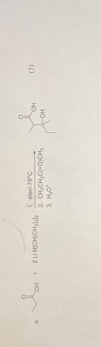 write the mecanism for the following reaction e. 3. H3O+