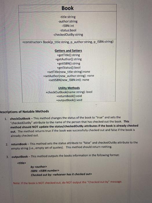 stores information about their books. The information that they need stored is