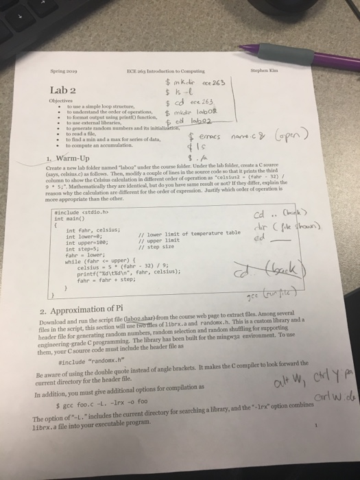  repost Spring so19 ECE a6s Introduction to Computing Stephen Kim $