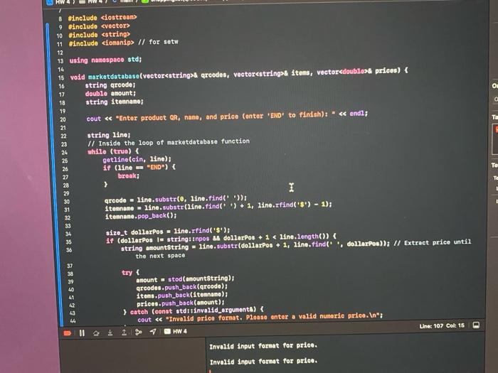 finish):H' Enter shopping list ften QR and quantity (enter ENO to finish):-