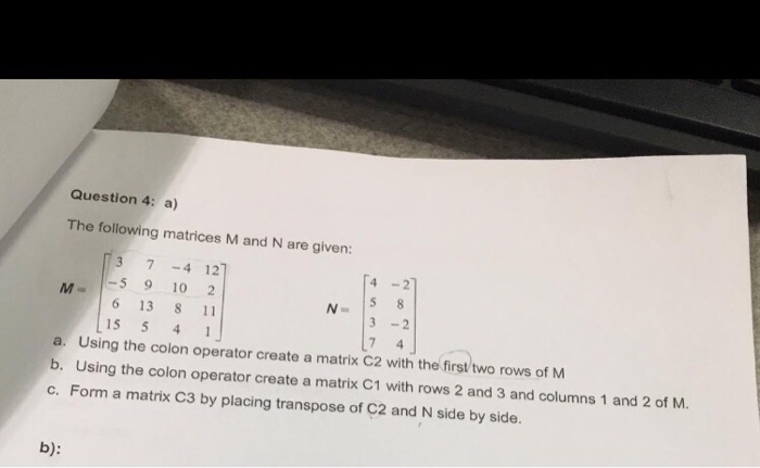  By using Matlab, please solve part C for each picture. Question