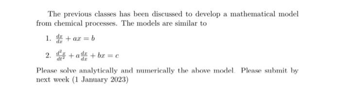solve by hand to understand The previous classes has been discussed to