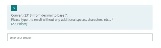 Convert (2318) from decimal to base 7. Please type the result