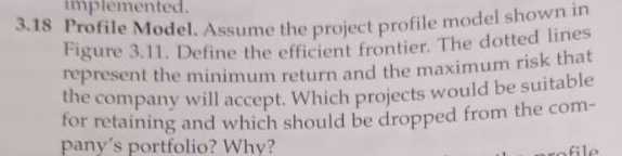  3.18 Profile Model. Assume the project profile model shown in Figure