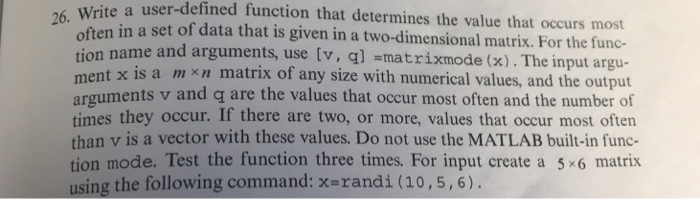  Matlab script with comments please user-defined function that determines the value