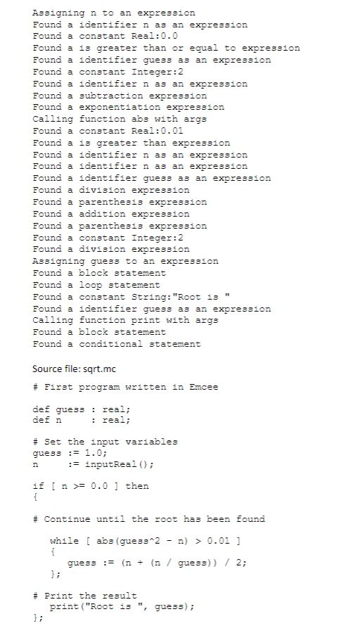 (WHILE); {D}+"."{D}+ { sprintf(val, "Real:%s", yytext); return (REAL_CONST); } {A}+ { strcpy(val,