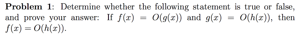 Determine whether the following statement is true or false, and prove