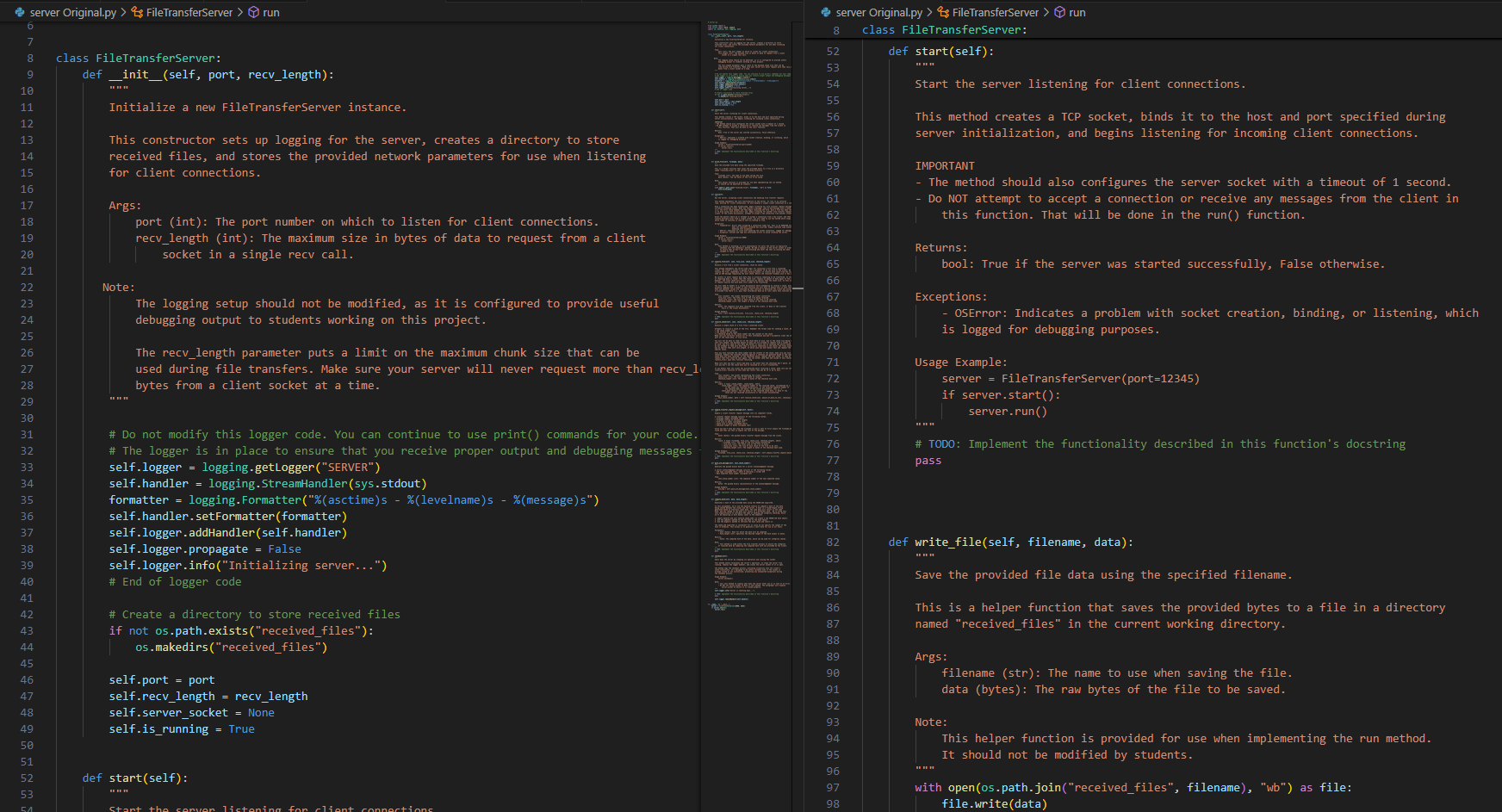  Please write code for all methods in Python. Also provide an