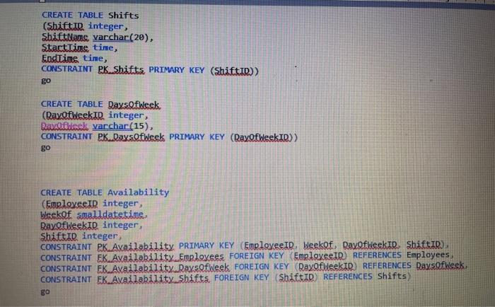 Fax varchar 14 WebsiteURL varchar 501 CONSTRAINT PK PhysicianPractices PRIMARY KEY Practised