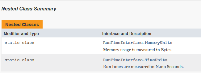 RunTime class to implement the expanded RunTime Interface The interface may be