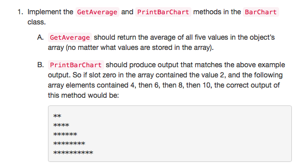 [C#]I need to implement these methods into the given class which will