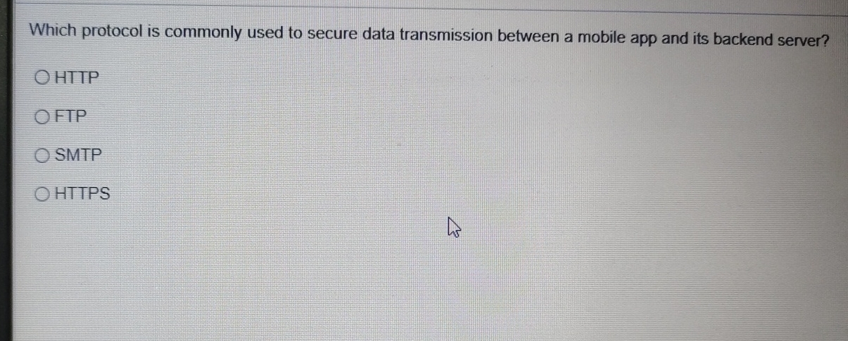  Which protocol is commonly used to secure data transmission between a