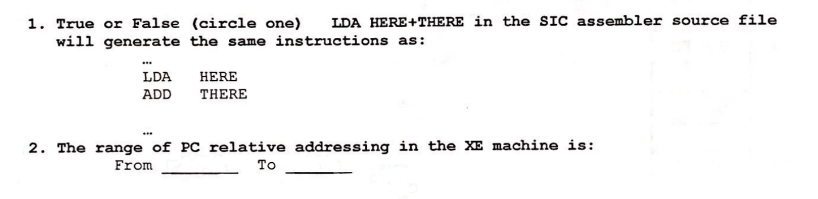 Please answer question 1 and state the reason why. Thank you so