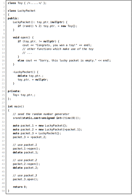 on the other attachment a) Using raw (ordinary) pointers has a number