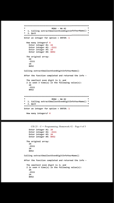 produce the output given below (2) The program should display the output