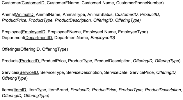 diagram and relational schema. I also need to create any necessary primary