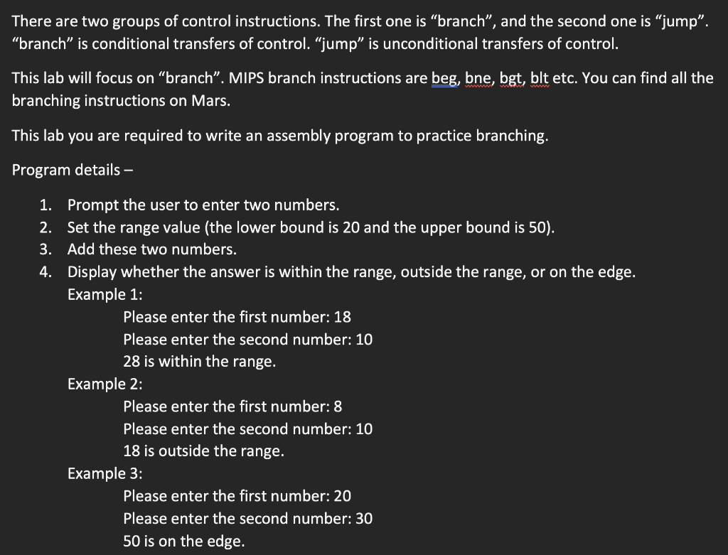  You should test your program to make sure your program can