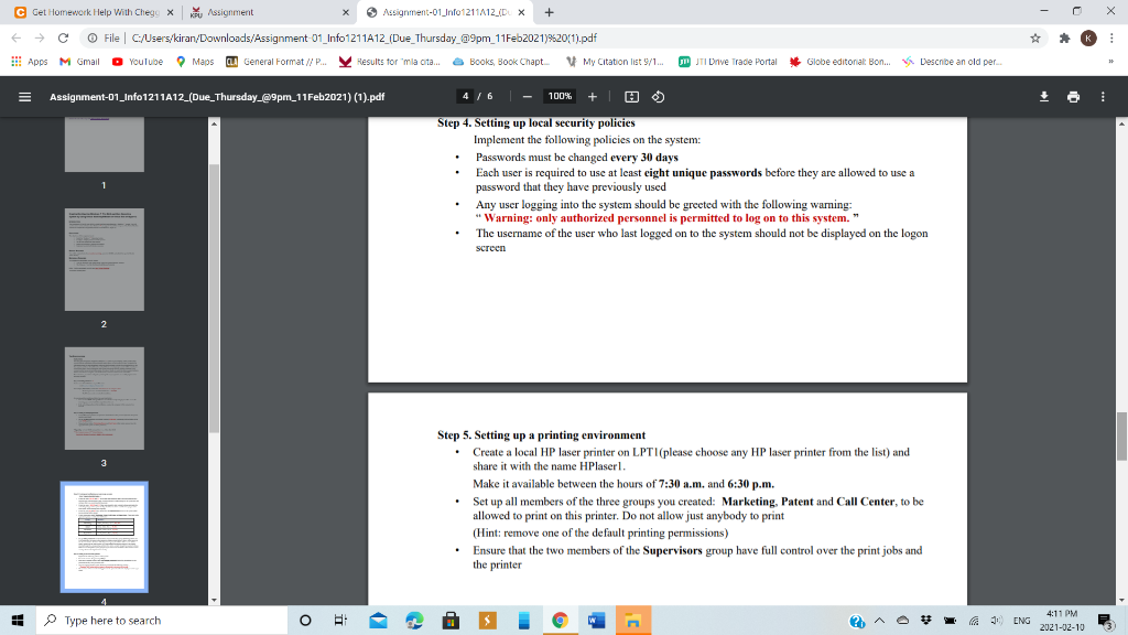 100% + 1 H Computer Science Information Technology - Info1211A12 Course Info1211