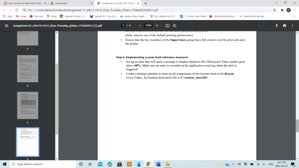 - Operating Systems Assignment # Assignment-01, Part-A (Part-B is regarding Remote Desktop,