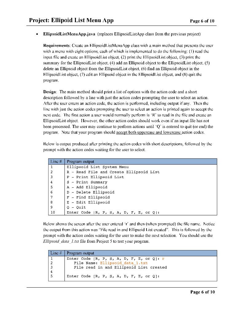 my homework? input file is Ellipsoid Test List Ex 1 1 2