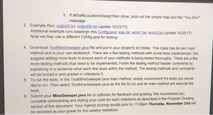 * This class contains the program to execute a text version of