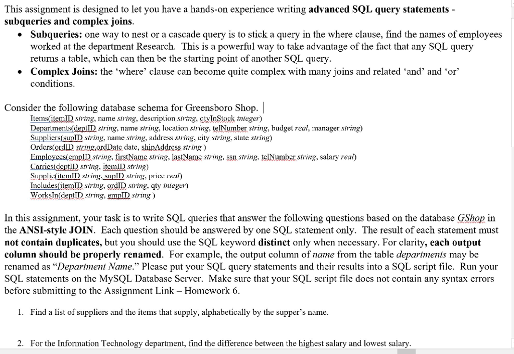 This assignment is designed to let you have a hands-on experience