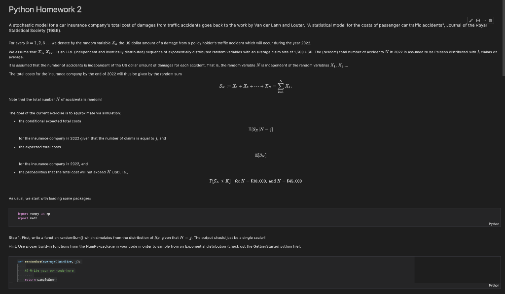 Python Homework 2 Statistical society (1986). Far every s=1,2,3. we denote