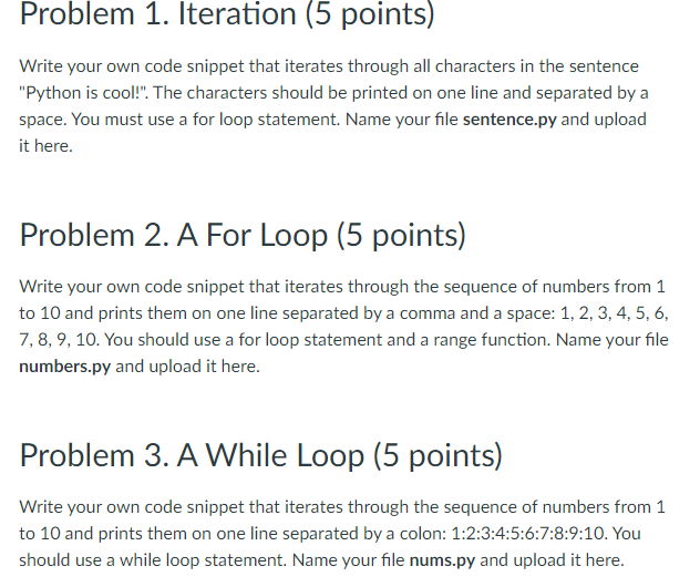  Write your own code snippet that iterates through all characters in