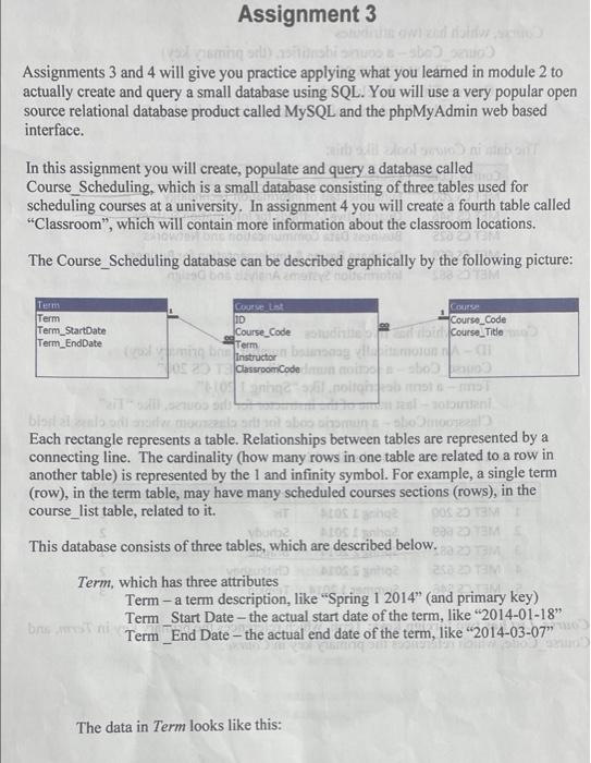  Assignment 3 oh Assignments 3 and 4 will give you practice