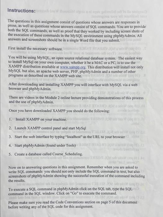 a small database using SQL. You will use a very popular open