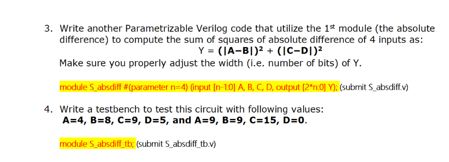  Write another Parametrizable Verilog code that utilize the 1st module (the