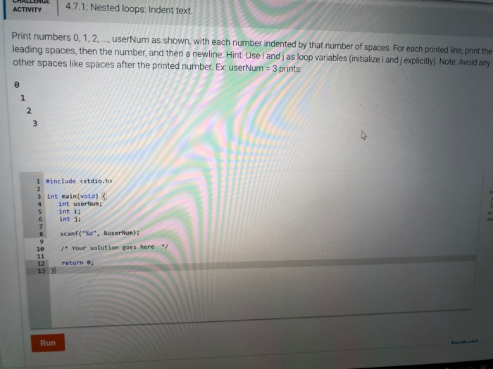 enters a number greater than or equal to 0. Note: These activities
