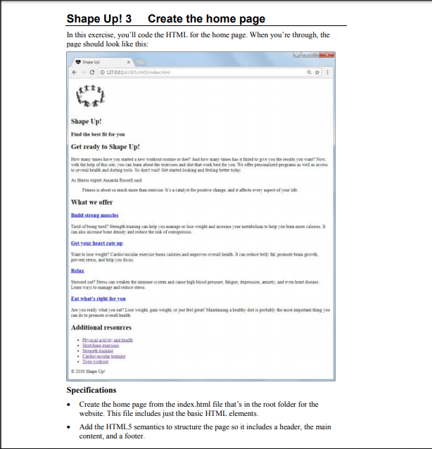 Short 3-1 Create an HTML page for a speaker In this exercise,