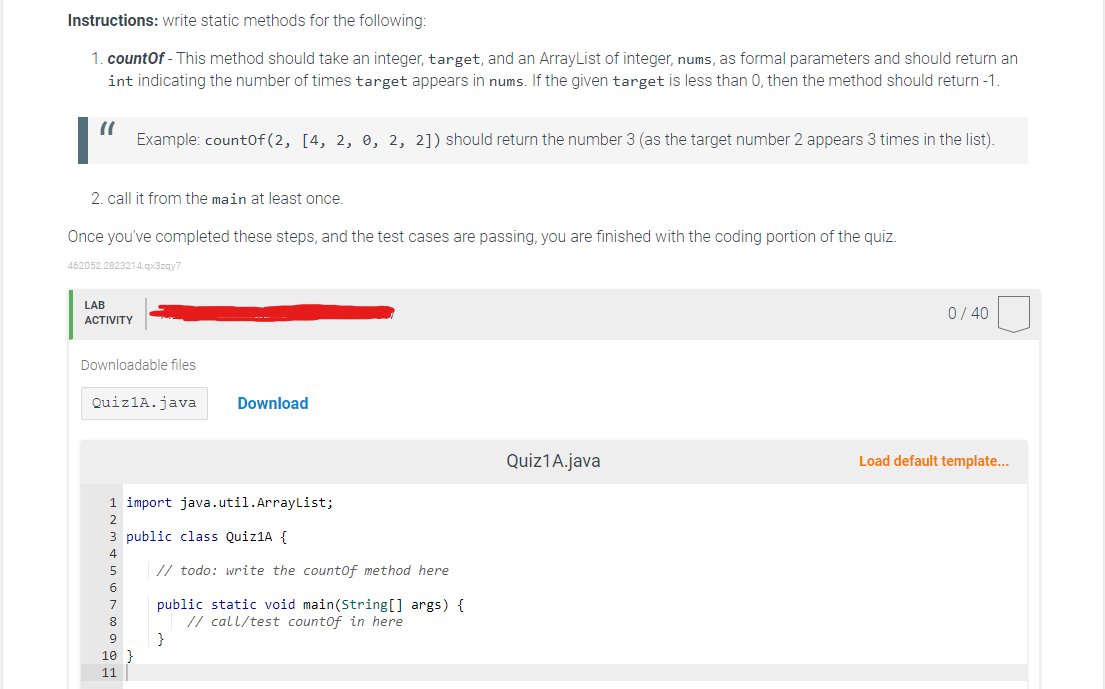 This is in Java Instructions: write static methods for the following: 1.
