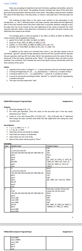  Level 2 (45\%) acces a duba bern in the cache. The