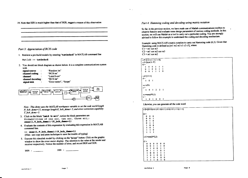 occur in message transmission in a digital communication system control coding adds