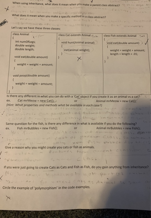  When using inheritance, what does it mean when you make a