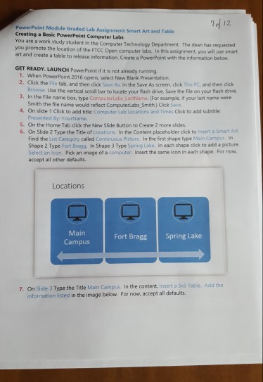  12 PowerPoint Module Graded Lab Assignment Smart Art and Table Creating