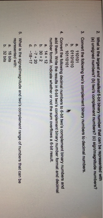  st 6-bit binary number that can be represented with What is
