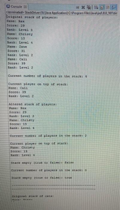 For this problem, you will have to write TWO classes. Use the