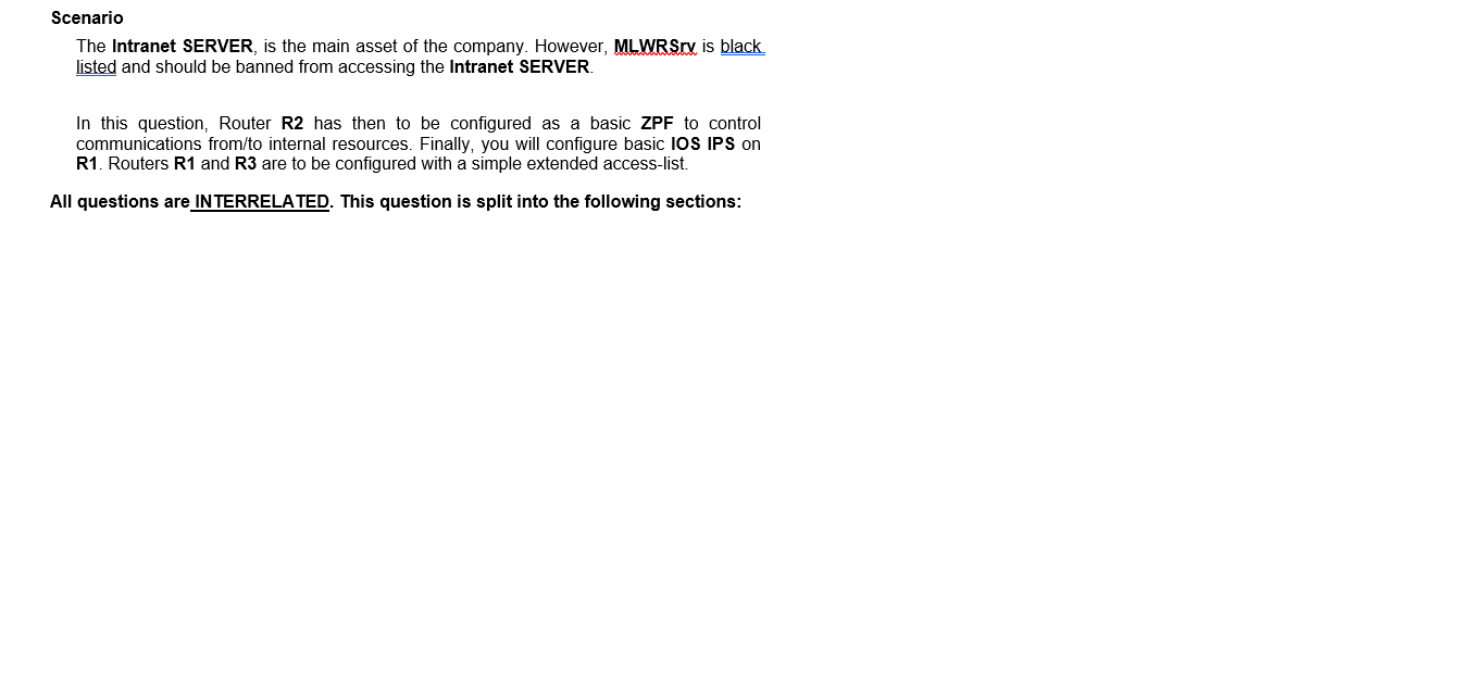 done on cisco packet tracer Consider the following topology diagram: IN-SERVER-Zone OUT-Zone