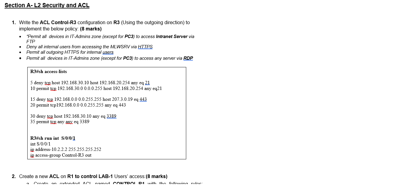 192.168.20.0/24 Intranet SERVER .254 -- Fa0/1 SO/0/2 209.165.200.224/27 .1 225 R2 50/0/0