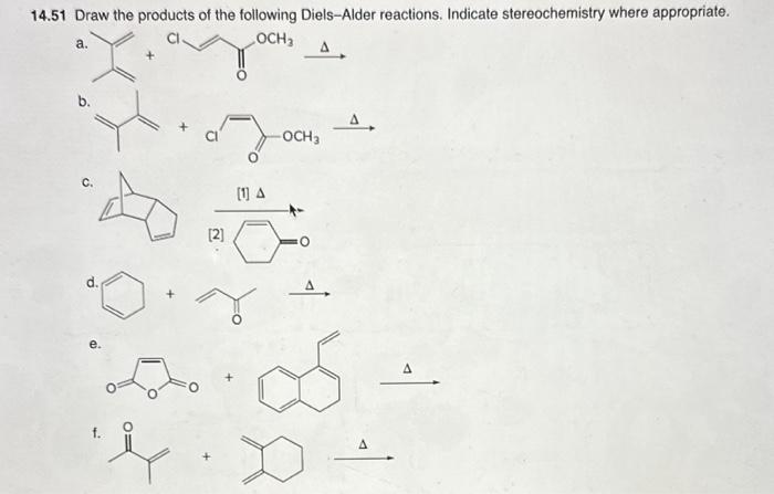  a. b. + ClOCH3 c. d. + e. f. +
